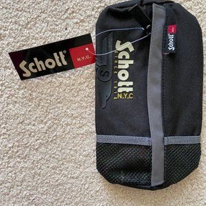 - Schott N.Y.C black multi purpose pouch 8.5 inches long zip closure